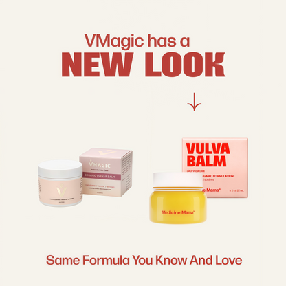 VMAGIC by Medicine Mama Organic Vulva Balm – Intimate Skin Care, Menopause Support – Relieves Feminine Dryness, Itching & Irritation – Hormone Free, Vaginal Moisturizer for Women – 2 oz